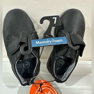 Wonder Nation Black Dress Shoes with Memory Foam